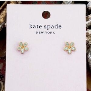 NWT Kate Spade Gleaming Gardenia Aqua Marine Earrings